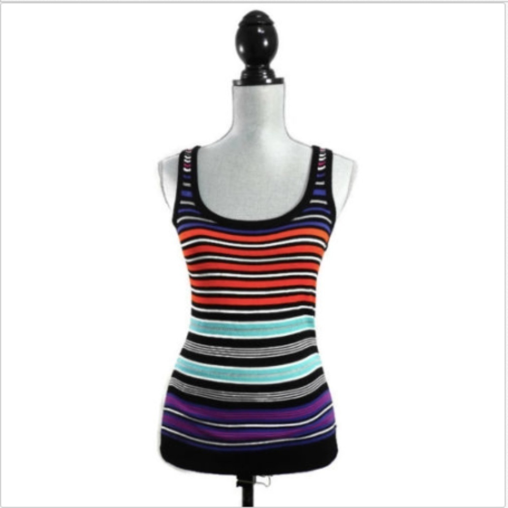 Calvin Klein Tank Knit Top Striped‎ Sleeveless